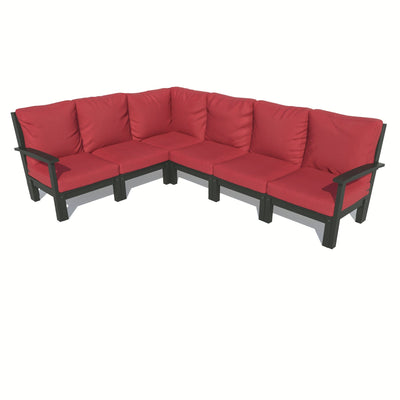 Bespoke Deep Seating: 6 Piece Sectional Sofa Set Deep Seating Highwood USA Firecracker Red Black 