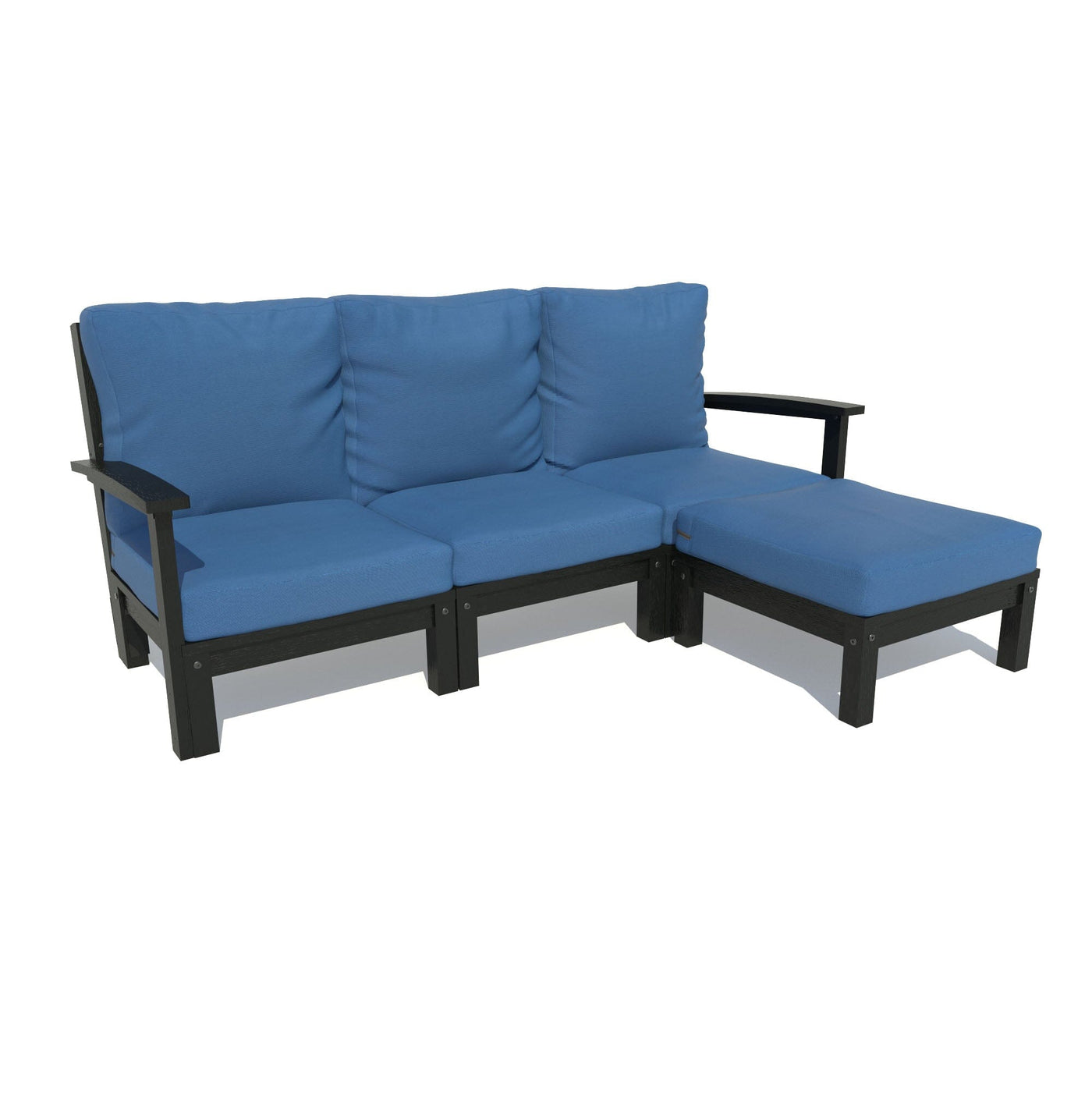 Bespoke Deep Seating: Sofa and Ottoman Deep Seating Highwood USA Cobalt Blue Black 