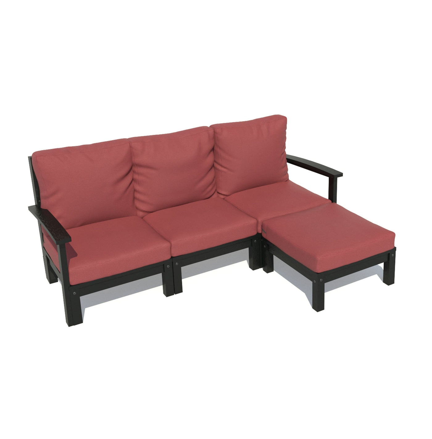 Bespoke Deep Seating: Sofa and Ottoman Deep Seating Highwood USA Firecracker Red Black 