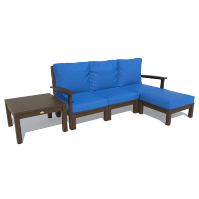 Bespoke Deep Seating: Sofa, Ottoman, and Side Table Deep Seating Highwood USA Cobalt Blue Weathered Acorn 