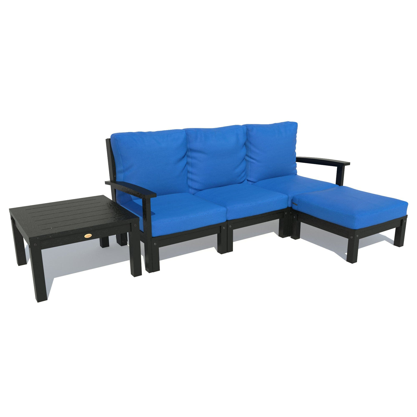 Bespoke Deep Seating: Sofa, Ottoman, and Side Table Deep Seating Highwood USA Cobalt Blue Black 