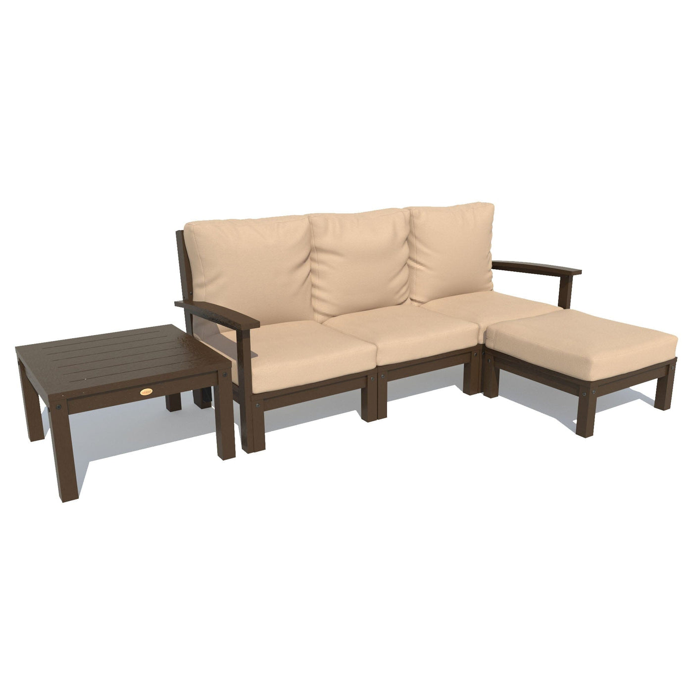 Bespoke Deep Seating: Sofa, Ottoman, and Side Table Deep Seating Highwood USA Driftwood Weathered Acorn 