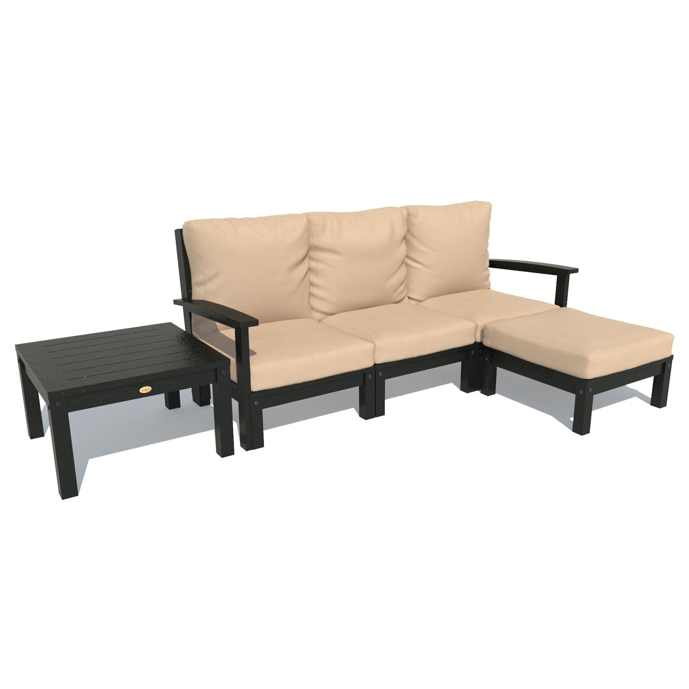 Bespoke Deep Seating: Sofa, Ottoman, and Side Table Deep Seating Highwood USA Driftwood Black 