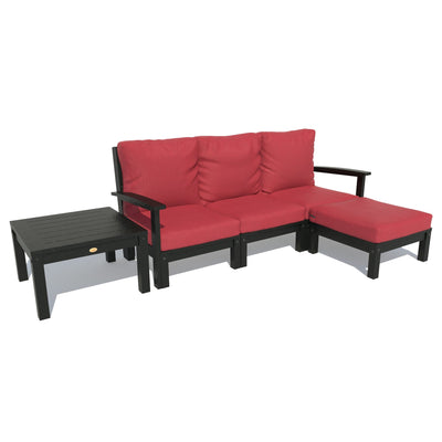 Bespoke Deep Seating: Sofa, Ottoman, and Side Table Deep Seating Highwood USA Firecracker Red Black 