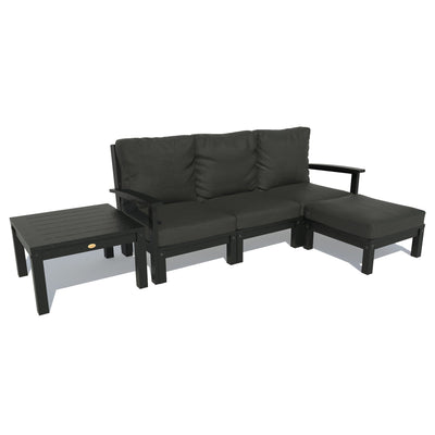 Bespoke Deep Seating: Sofa, Ottoman, and Side Table Deep Seating Highwood USA Jet Black Black 
