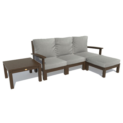 Bespoke Deep Seating: Sofa, Ottoman, and Side Table Deep Seating Highwood USA Stone Gray Weathered Acorn 