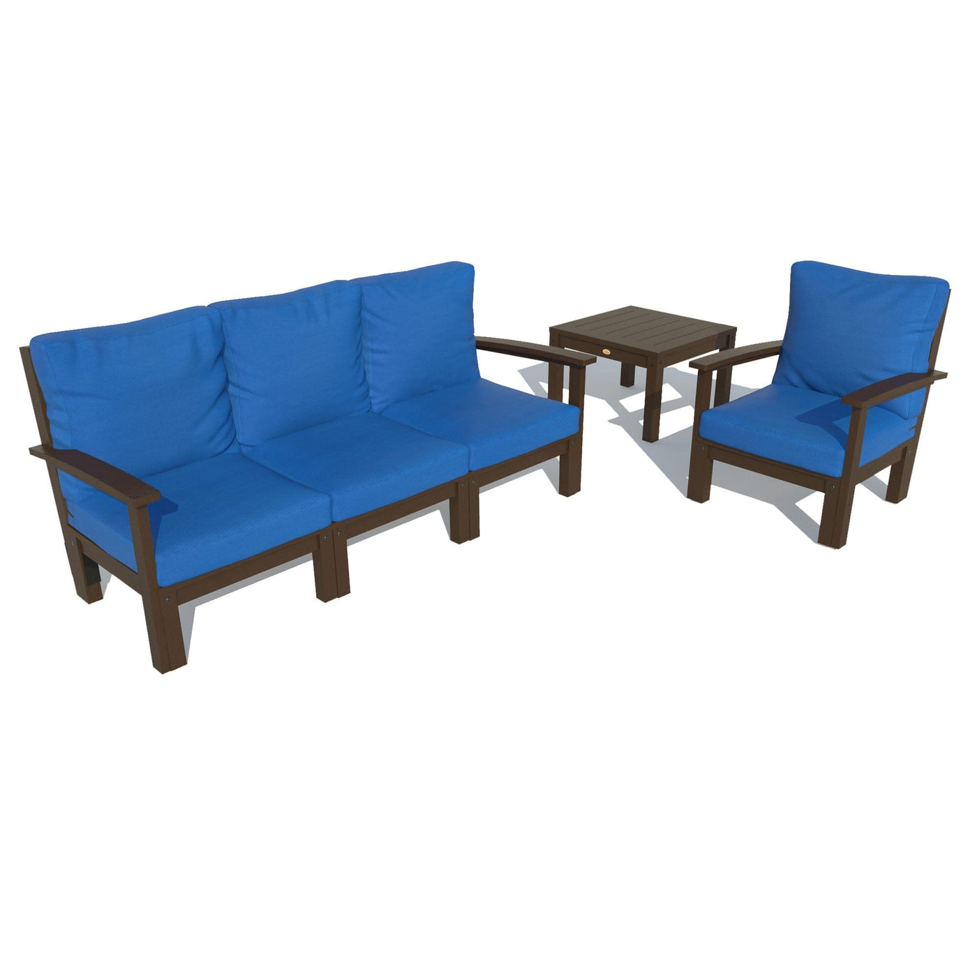 Bespoke Deep Seating: Sofa, Chair, and Side Table Deep Seating Highwood USA Cobalt Blue Weathered Acorn 