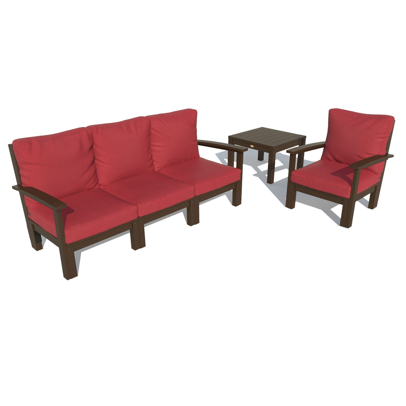 Bespoke Deep Seating: Sofa, Chair, and Side Table Deep Seating Highwood USA Firecracker Red Weathered Acorn 