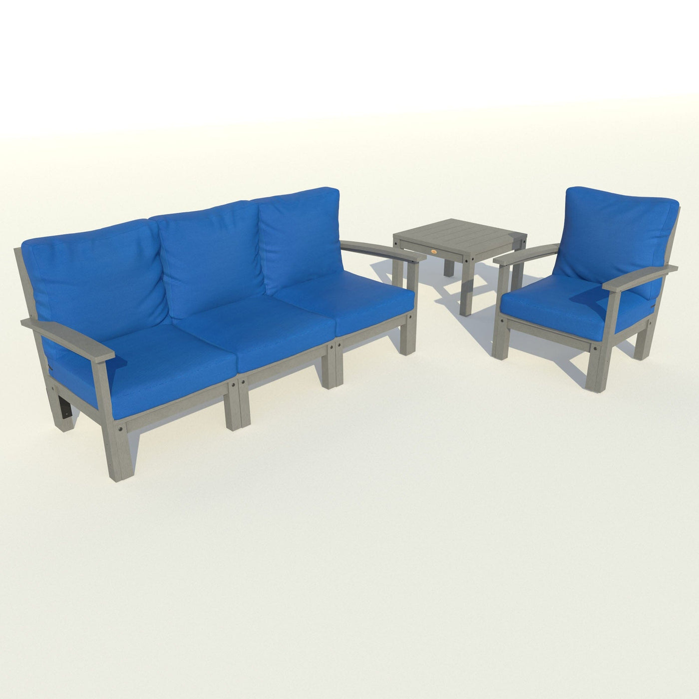 Bespoke Deep Seating: Sofa, Chair, and Side Table Deep Seating Highwood USA Cobalt Blue Coastal Teak 