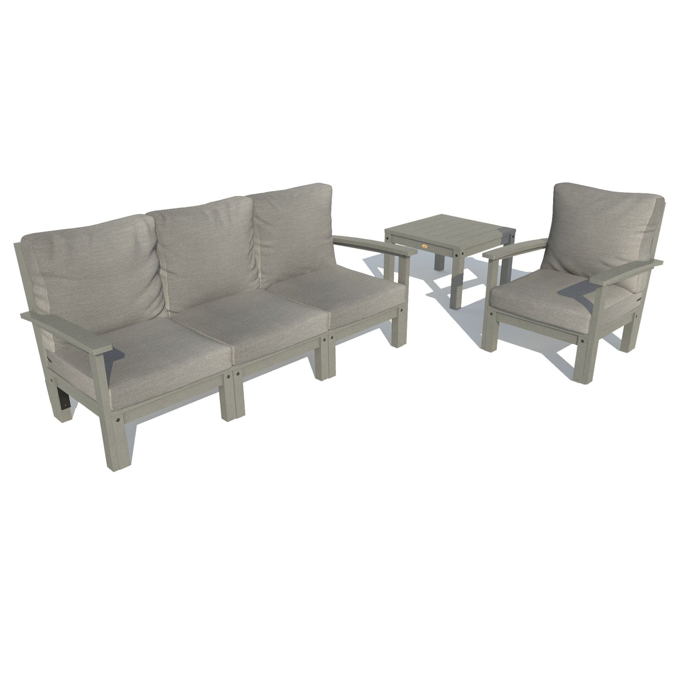 Bespoke Deep Seating: Sofa, Chair, and Side Table Deep Seating Highwood USA Stone Gray Coastal Teak 