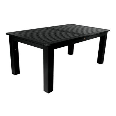 Rectangular 42in x 72in Outdoor Dining Table - Dining Height Dining Highwood USA Black 