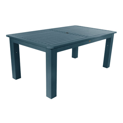 Rectangular 42in x 72in Outdoor Dining Table - Dining Height Dining Highwood USA Nantucket Blue 