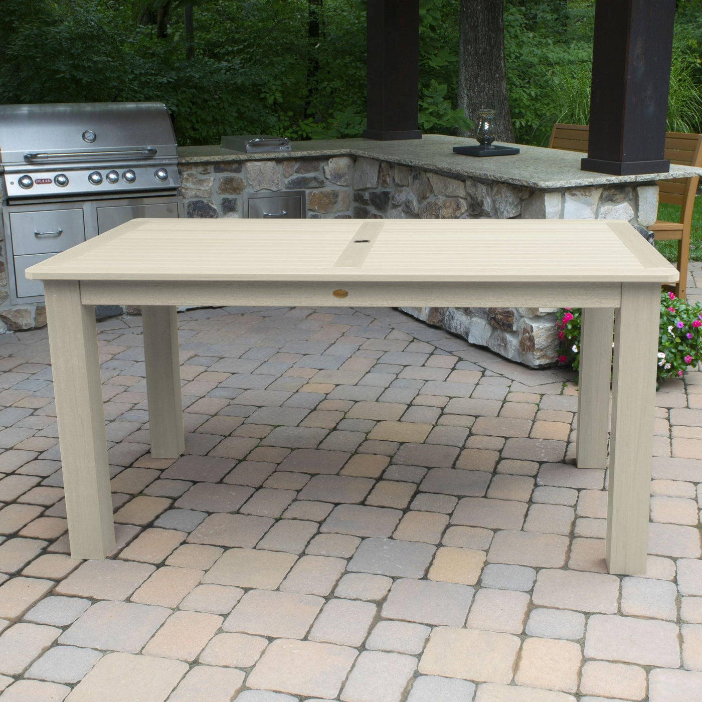 Rectangular 42in x 72in Outdoor Dining Table - Dining Height Dining Highwood USA 