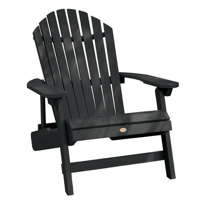 King Hamilton Folding & Reclining Adirondack Chair Highwood USA Black 