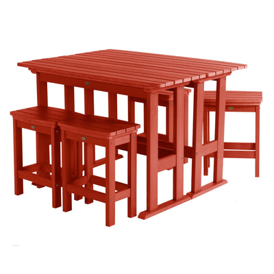 Lehigh 6pc Counter Height Balcony Set Dining Highwood USA Rustic Red 