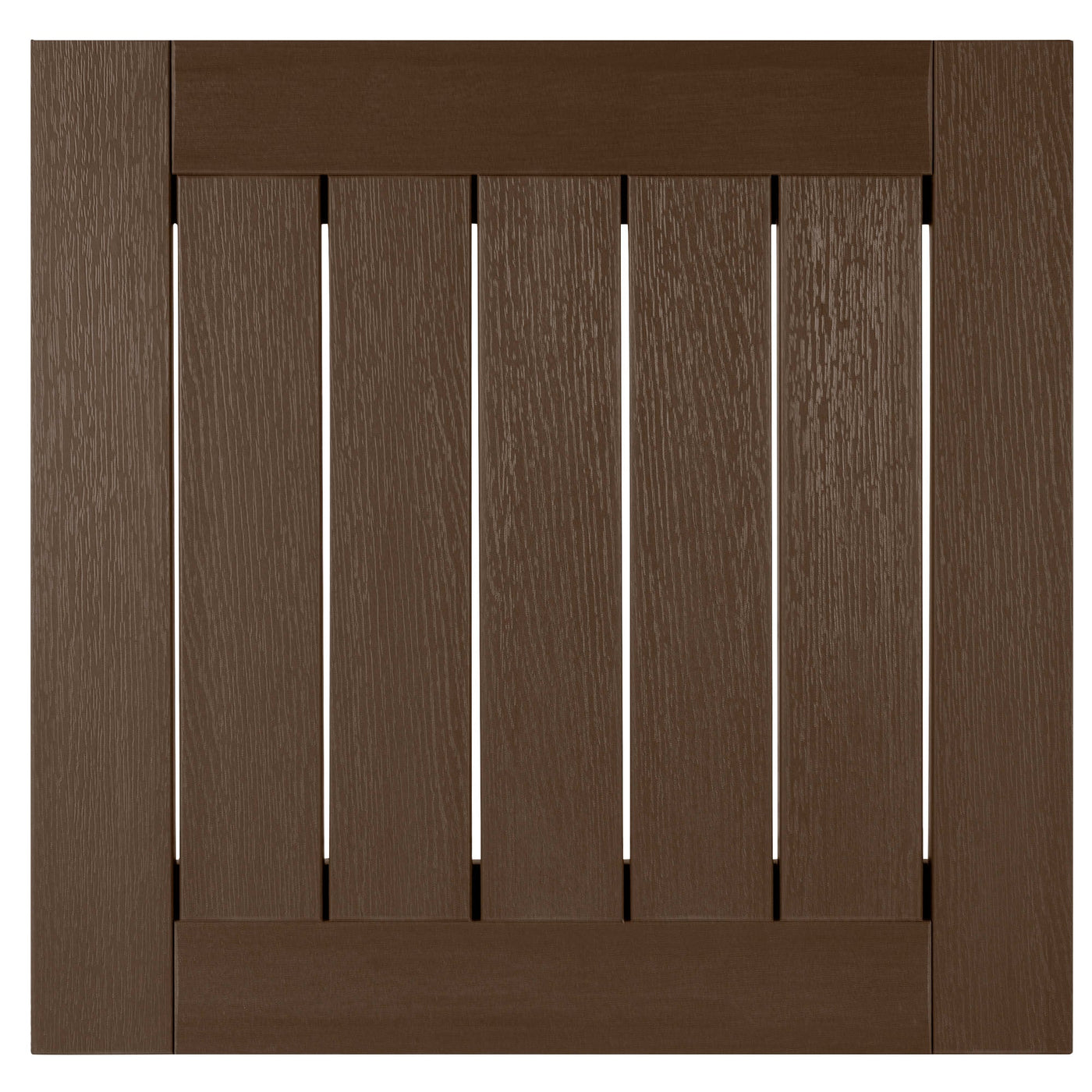 Close-up of brown wooden slats on chair panel