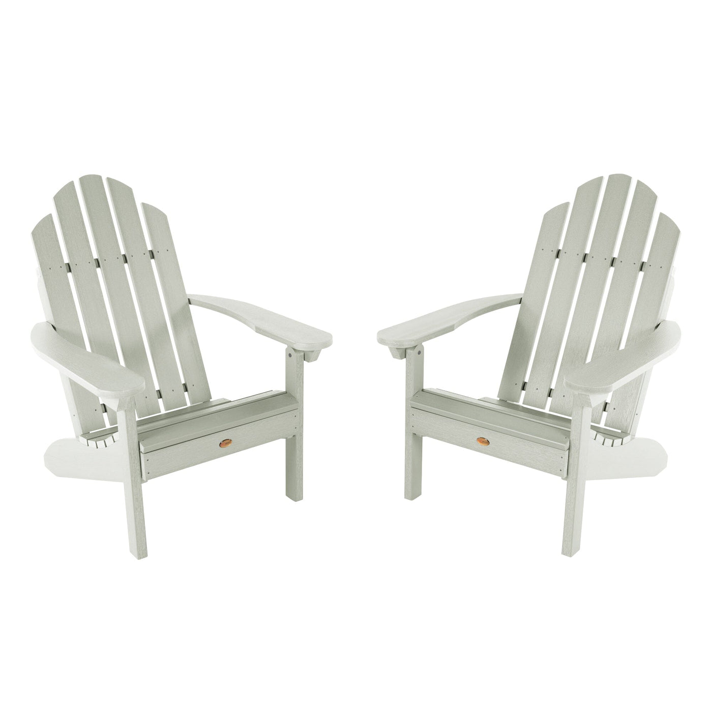 Set of Two Classic Westport Adirondack Chairs Kitted Sets Highwood USA Eucalyptus 