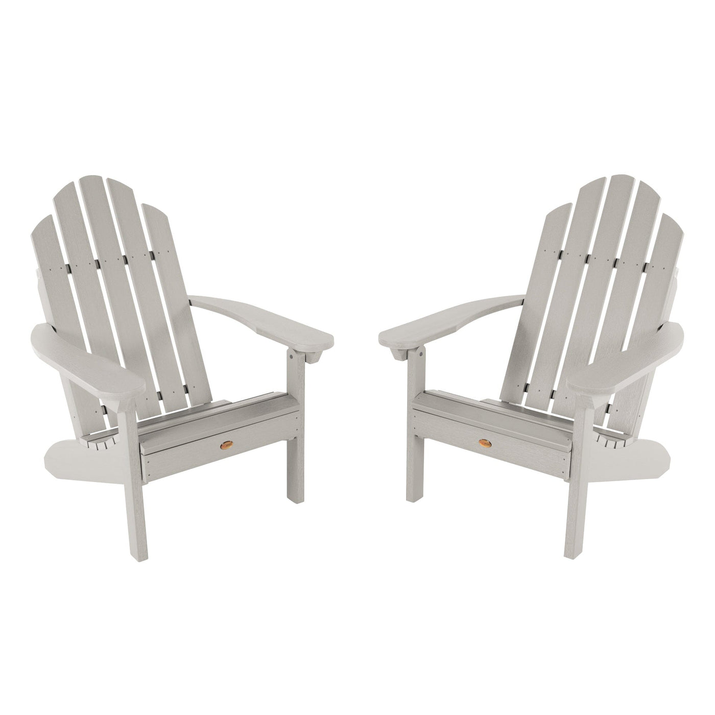 Set of Two Classic Westport Adirondack Chairs Kitted Sets Highwood USA Harbor Gray 