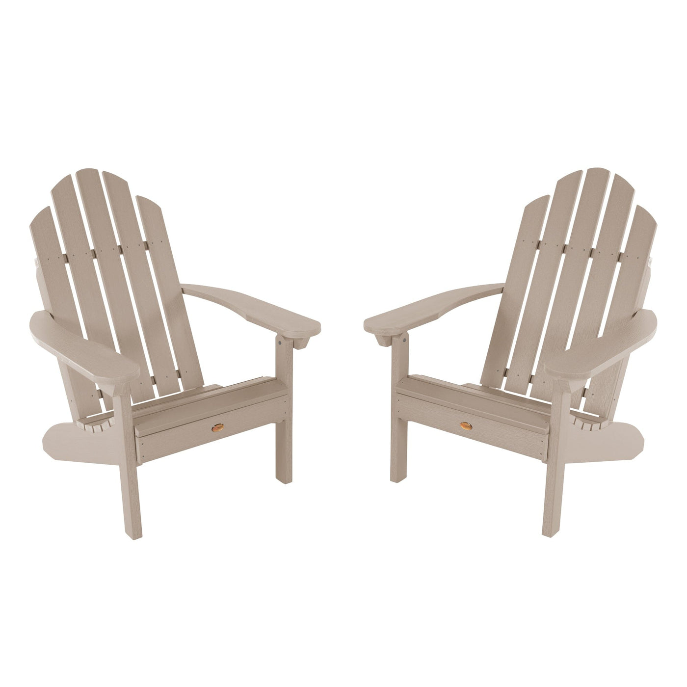 Set of Two Classic Westport Adirondack Chairs Kitted Sets Highwood USA Woodland Brown 
