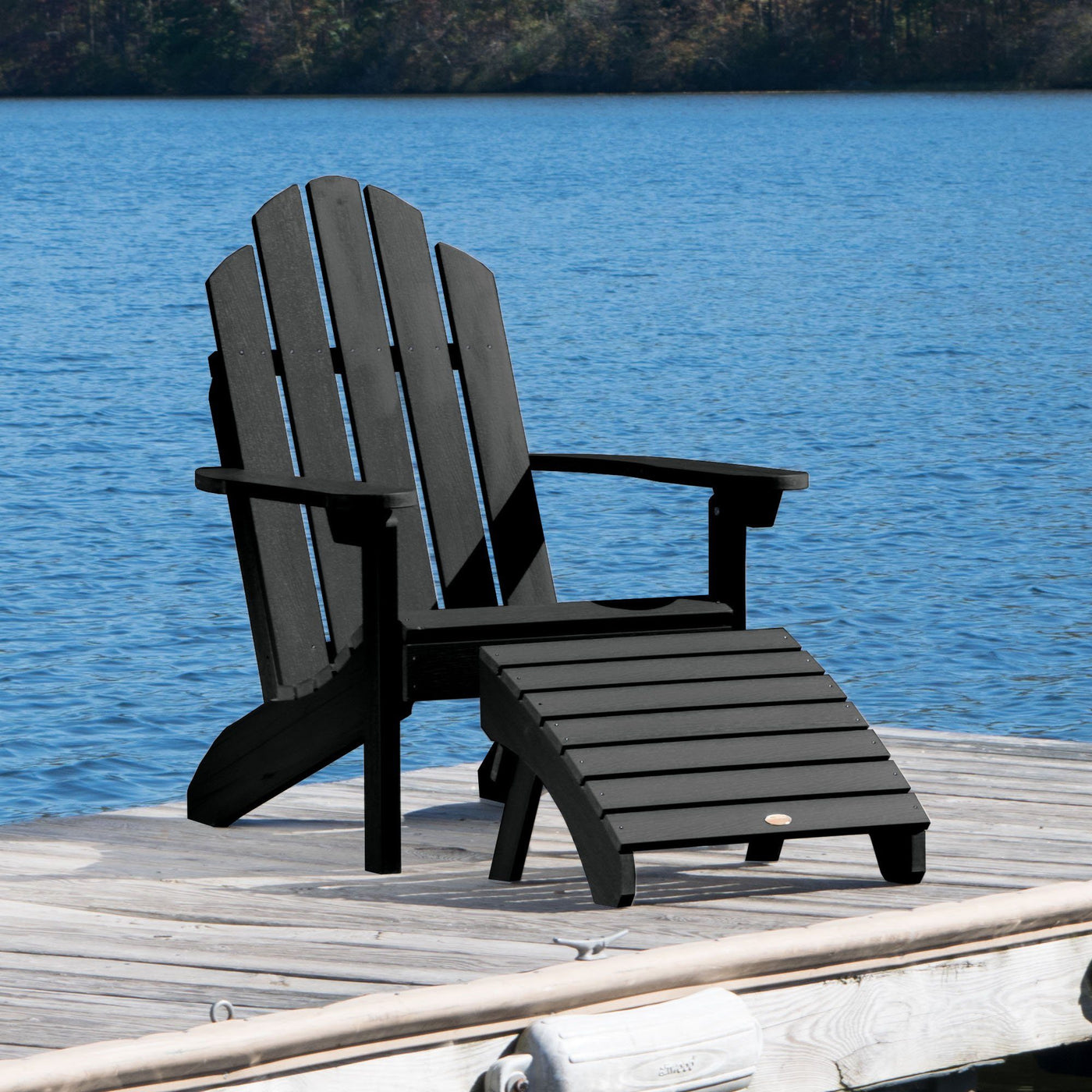 Classic Westport Adirondack Chair with Folding Adirondack Ottoman Highwood USA 