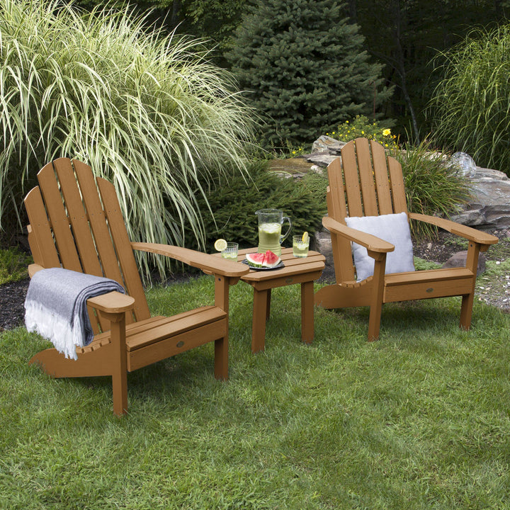 2 Classic Westport Adirondack Chairs with 1 Westport Side Table Highwood USA 