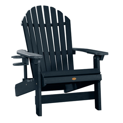 1 King Hamilton Folding and Reclining Adirondack Chair with 1 Easy-add Cup Holder Highwood USA Federal Blue 