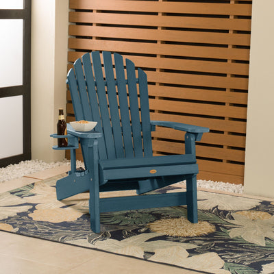 1 King Hamilton Folding and Reclining Adirondack Chair with 1 Easy-add Cup Holder Highwood USA 