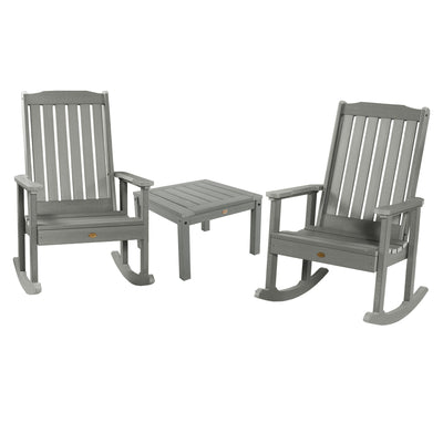 2 Lehigh Rocking Chairs with Adirondack Side Table Highwood USA 