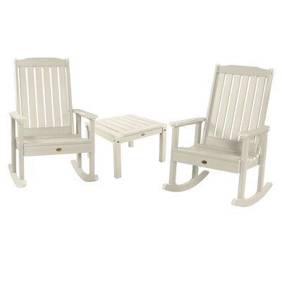 2 Lehigh Rocking Chairs with Adirondack Side Table Highwood USA 
