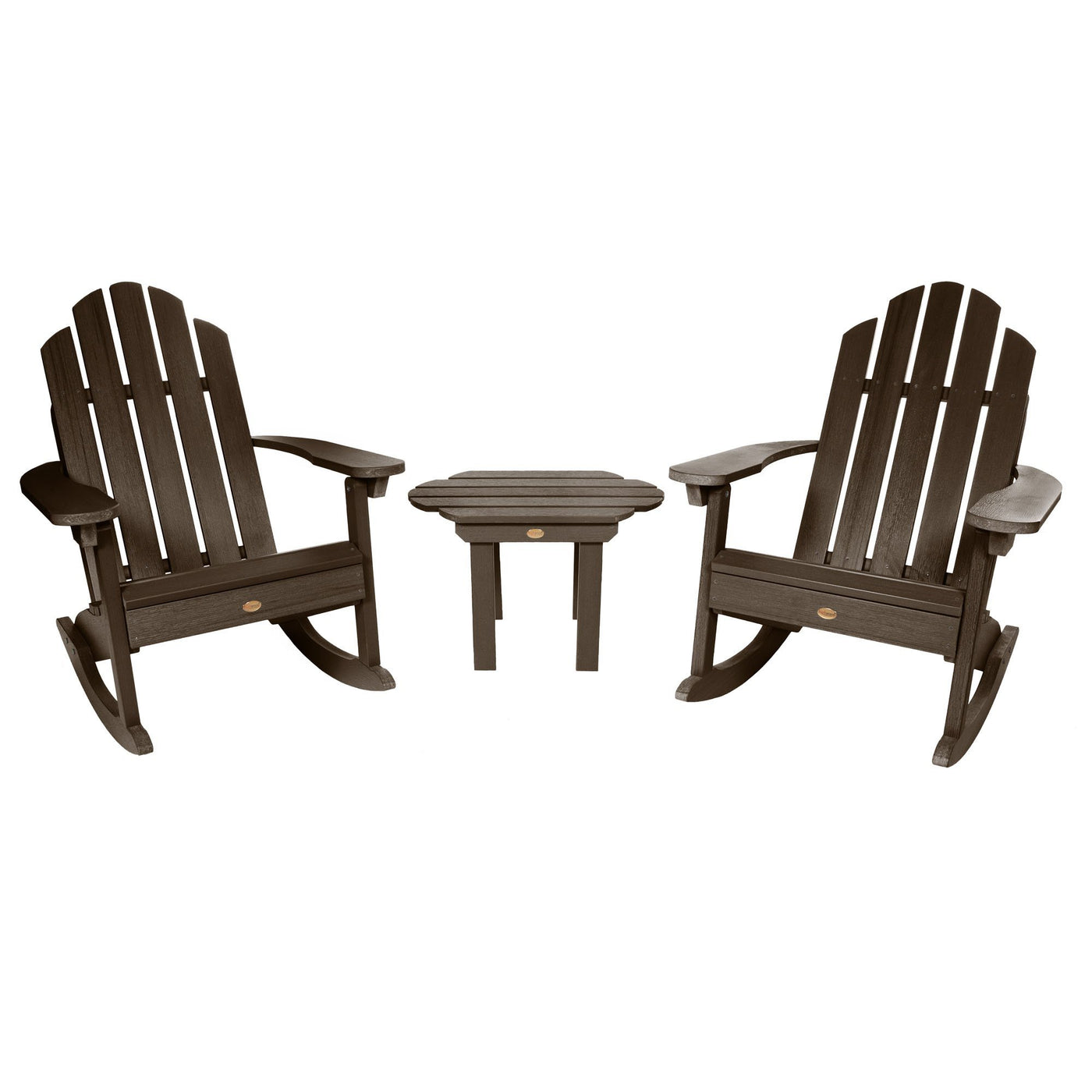 Classic Westport Rocking Chair and Table Set Highwood USA Weathered Acorn 