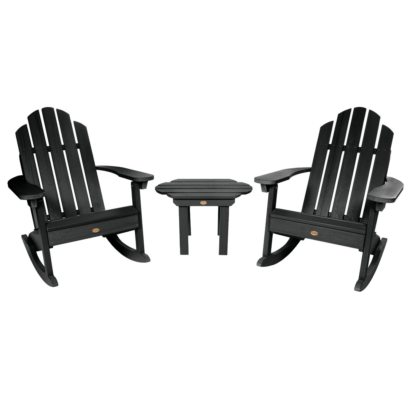 Classic Westport Rocking Chair and Table Set Highwood USA Black 