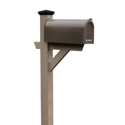Hazleton Mailbox Post Outdoor Structures Highwood USA Woodland Brown 