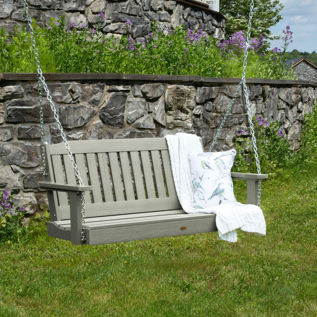 Grey Cedar Bench Swing Foot Keystone Amish Foot Franklin