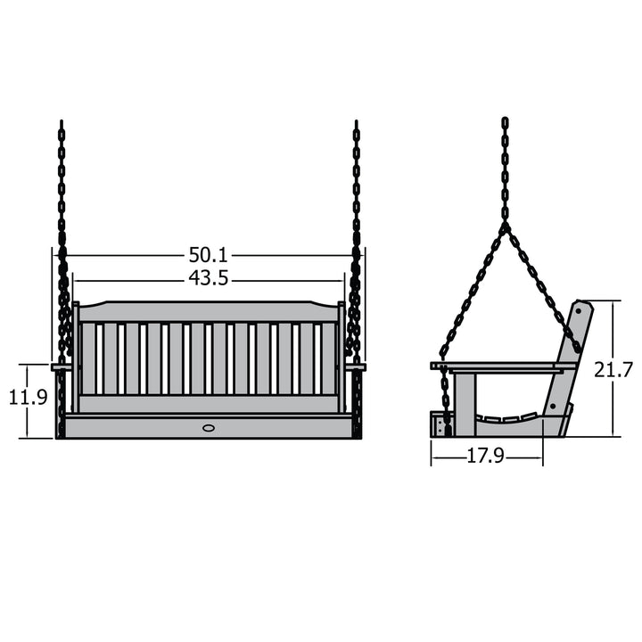 Refurbished Lehigh Porch Swing 4ft Highwood USA 