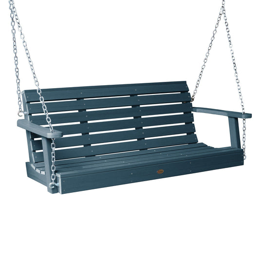 Refurbished 5ft Weatherly Porch Swing Highwood USA Nantucket Blue 