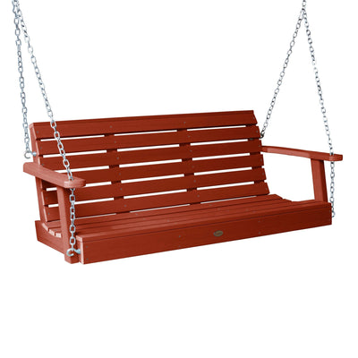 Refurbished 5ft Weatherly Porch Swing Highwood USA Rustic Red 