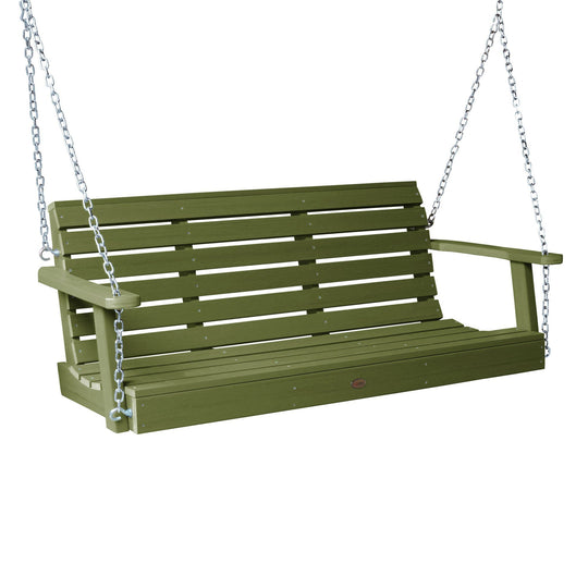 Refurbished Weatherly Porch Swing 5ft Highwood USA Dried Sage 