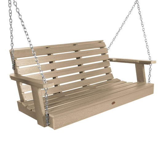 Refurbished 4ft Weatherly Porch Swing Highwood USA Tuscan Taupe 