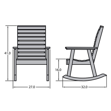 Refurbished Weatherly Rocking Chair Highwood USA 