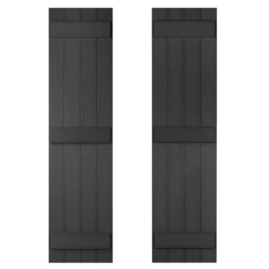 Stonecroft 75" Shutter Set of 2 Highwood USA Black 