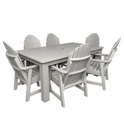 Hamilton 7pc Rectangular Outdoor Dining Set 42in x 72in - Dining Height Dining Highwood USA Harbor Gray 