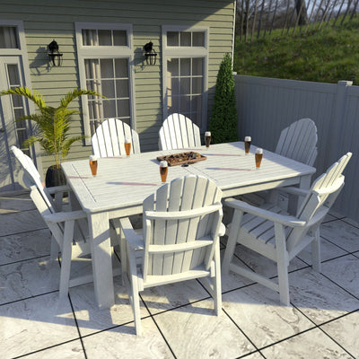 Hamilton 7pc Rectangular Outdoor Dining Set 42in x 72in - Dining Height Dining Highwood USA 
