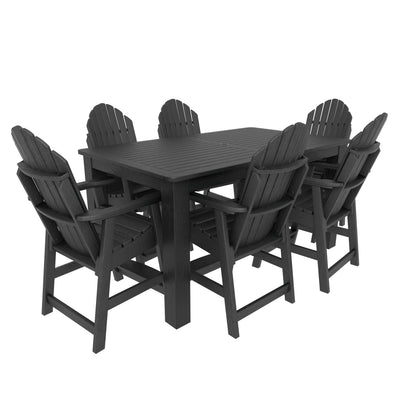 Hamilton 7pc Rectangular Outdoor Dining Set 42in x 72in - Counter Height Dining Highwood USA Black 
