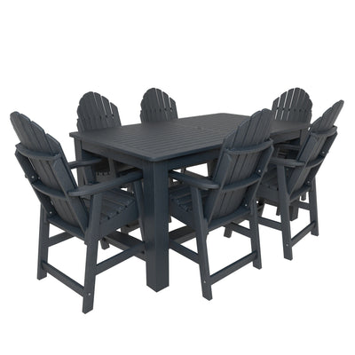 Hamilton 7pc Rectangular Outdoor Dining Set 42in x 72in - Counter Height Dining Highwood USA Federal Blue 