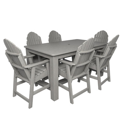 Hamilton 7pc Rectangular Outdoor Dining Set 42in x 72in - Counter Height Dining Highwood USA Harbor Gray 