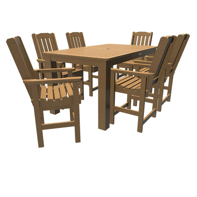 Lehigh 7pc Rectangular Outdoor Dining Set 42in x 72in - Counter Height Dining Highwood USA Toffee 