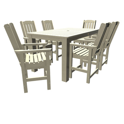 Lehigh 7pc Rectangular Outdoor Dining Set 42in x 72in - Counter Height Dining Highwood USA Whitewash 