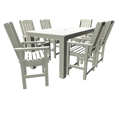 Lehigh 7pc Rectangular Outdoor Dining Set 42in x 72in - Counter Height Dining Highwood USA White 