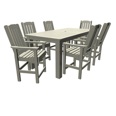 Lehigh 7pc Rectangular Outdoor Dining Set 42in x 84in - Counter Height Dining Highwood USA Harbor Gray 