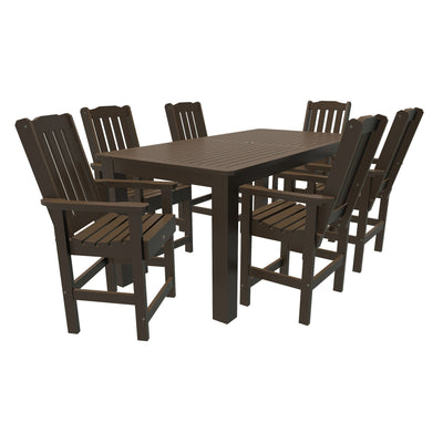 Lehigh 7pc Rectangular Outdoor Dining Set 42in x 84in - Counter Height Dining Highwood USA Weathered Acorn 
